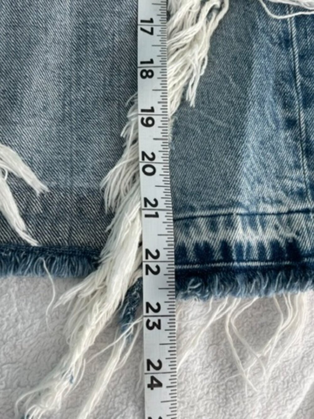 R13 Skirt Distressed Destroyed Norbury Jasper Denim Blue Jean Sz 28 Grunge $450 - Picture 6 of 16